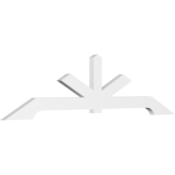 Ekena Millwork Vanguard Architectural Grade PVC Gable Bracket, 84"W x 21"H x 2"D x 4"F, 6/12 Pitch GBP084X21X0204VAN00 - main